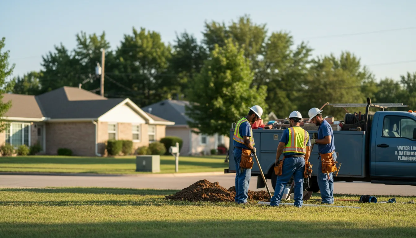 Residential water line and bathroom plumbing service in Hurdsfield, ND